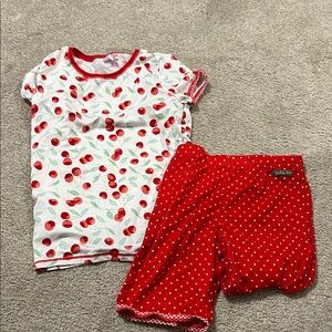Cherry Print Kids Pajamas Set - Red and White Matilda Jane size 12